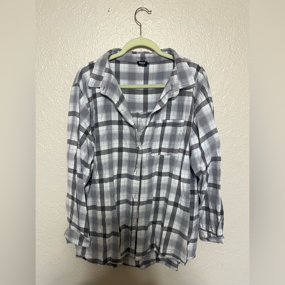 Cotton On Gray Checkered Shirt